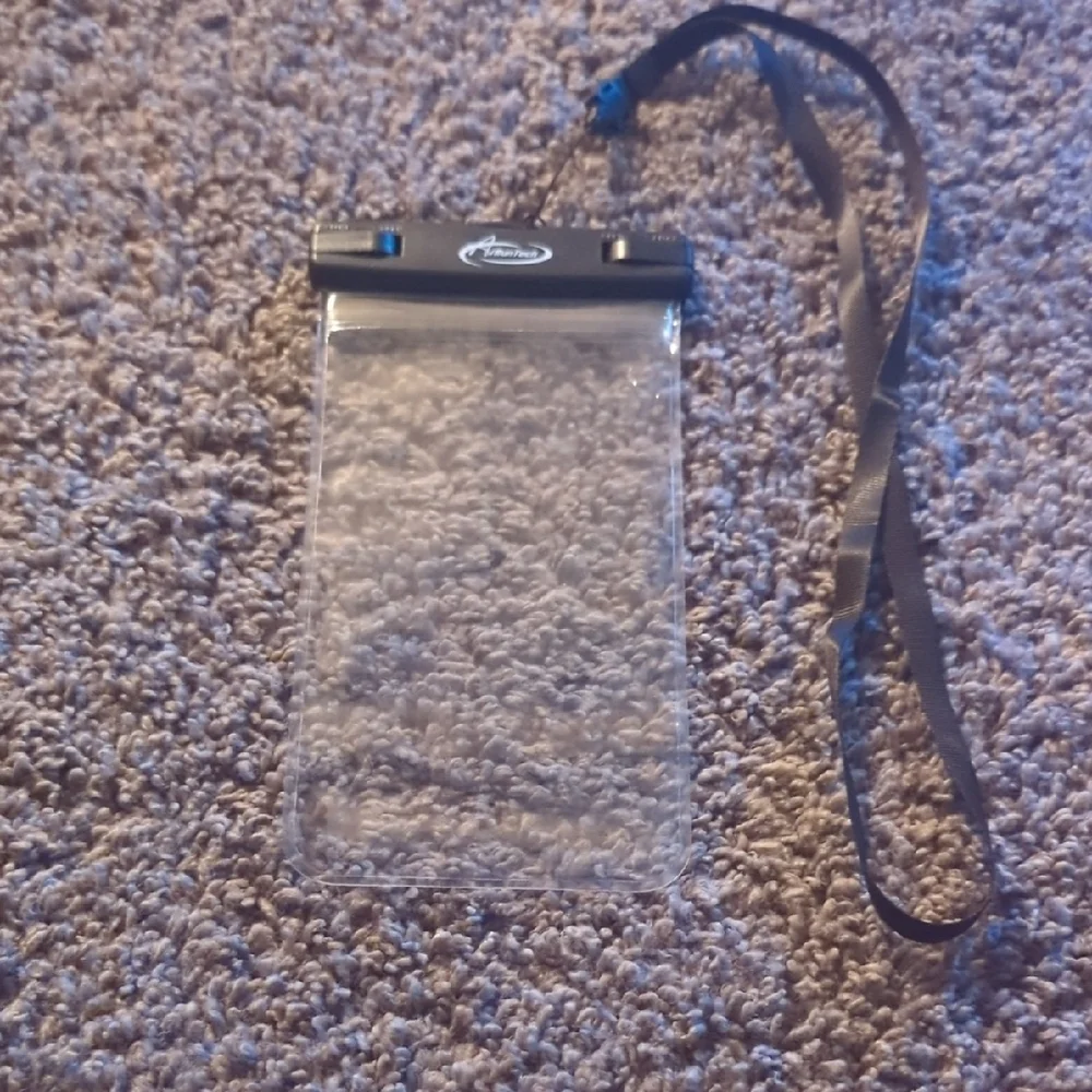 Clear Waterproof Phone Pouch with Black Lanyard